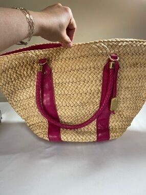 MaggiB straw handbag, tote, beach bag